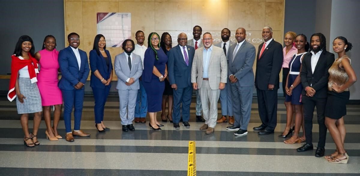 SC State students with U.S. Secretary of Education Cardona, Congressman Clyburn